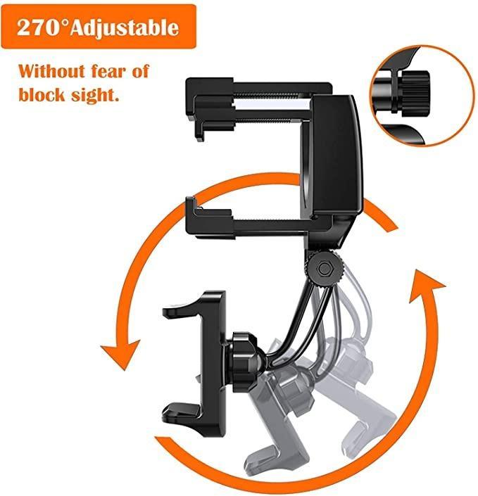 360°Rotatable Rearview Mirror Phone Holder For Car