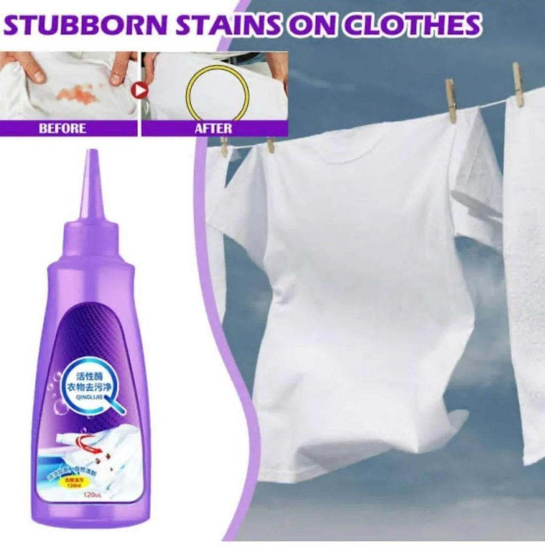 Active Enzyme Laundry Stain Remover - Buy 1 Get 1 Free