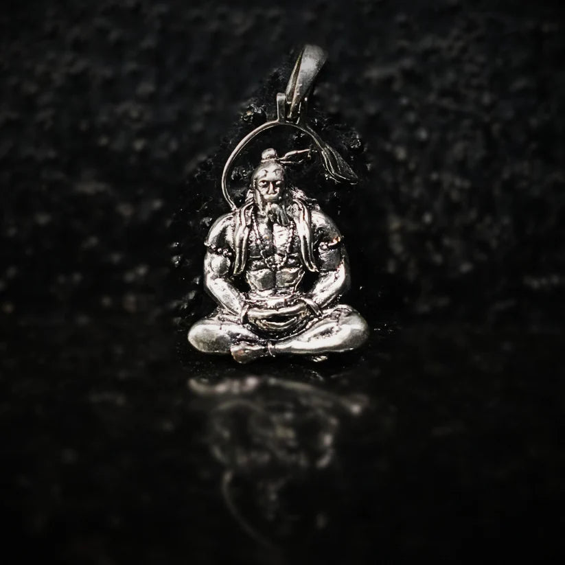 Hanuman Silver Locket With Chain